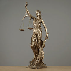 Light luxury justice goddess sculpture