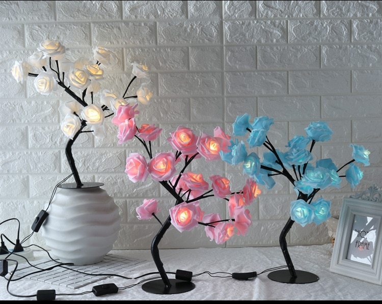 LED Tree Lamp Rose Modeling Lamp