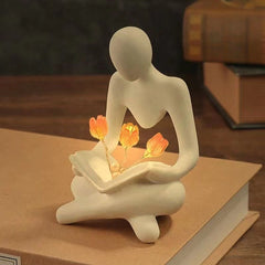Nordic Abstract Thinker  Sculpture Night Lamp