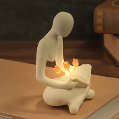 Nordic Abstract Thinker  Sculpture Night Lamp