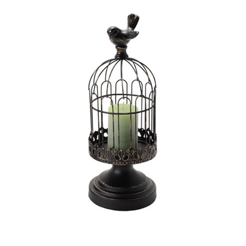 Simple Retro Candle Holder Wrought Iron Ornament