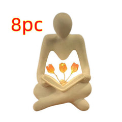Nordic Abstract Thinker  Sculpture Night Lamp