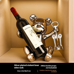 Entry Luxury Home White Porcelain Wine Rack Decoration
